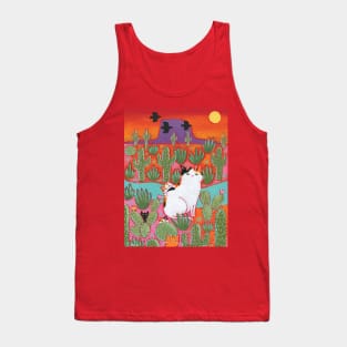 Desert Mom and Kittens Tank Top